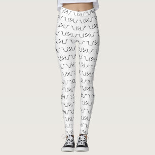 Oops Shrug Emoticon ¯\_(シ)_/¯ Japanese Kaomoji Leggings