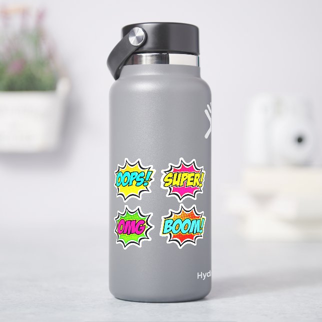 OOPS Super OMG Boom Burst Pop Art  4" Vinyl        (HydroFlask)