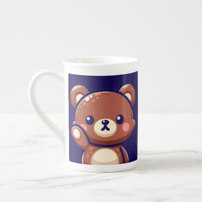 Oops Teddy Bear Specialty Mug with Heart | Cute Ka (Left)