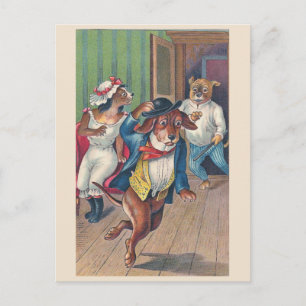 "Oops" Vintage Dogs Postcard