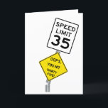 Oops You Hit 35 funny 35th birthday card<br><div class="desc">Birthday Card Inside: I heard you had a bit of an accident on your birthday. Well, at least you're not the only one who's getting older. I hope this birthday brings you lots of laughter and good times, and maybe a new pair of glasses. Happy Birthday! Description: On the birthday...</div>