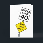 Oops You Hit 40 funny 40th birthday card<br><div class="desc">Birthday Card Inside: I heard you had a bit of an accident on your birthday. Well, at least you're not the only one who's getting older. I hope this birthday brings you lots of laughter and good times, and maybe a new pair of glasses. Happy Birthday! Description: On the birthday...</div>