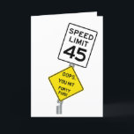 Oops You Hit 45 funny 45th birthday card<br><div class="desc">Birthday Card Inside: I heard you had a bit of an accident on your birthday. Well, at least you're not the only one who's getting older. I hope this birthday brings you lots of laughter and good times, and maybe a new pair of glasses. Happy Birthday! Description: On the birthday...</div>