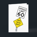 Oops You Hit 60 funny 60th birthday card<br><div class="desc">Birthday Card Inside: I heard you had a bit of an accident on your birthday. Well, at least you're not the only one who's getting older. I hope this birthday brings you lots of laughter and good times, and maybe a new pair of glasses. Happy Birthday! Birthday Card Description: The...</div>