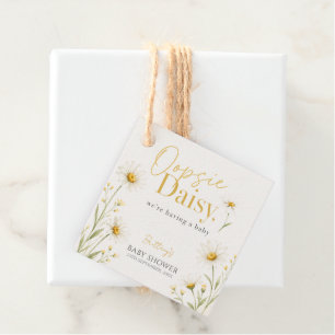 Oopsie Daisy Wildflower Baby Shower  Favour Tags