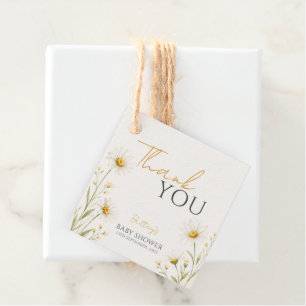 Oopsie Daisy Wildflower Baby Shower Thankyou Favour Tags