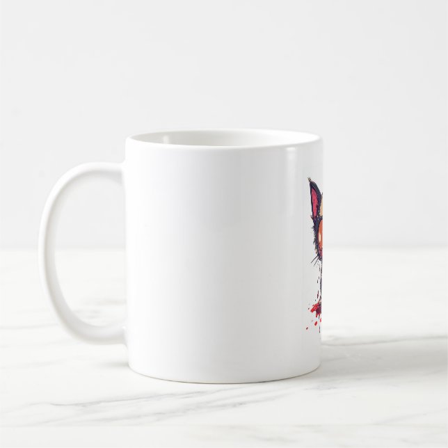 Oopsie Meow – Sad Kawaii Cat Coffee Lover Mug (Left)