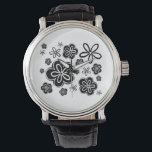 Oopsy Daisy Watch<br><div class="desc">A cheerful,  graphic retro daisy lineart design. © 2009 DesignerGal Designs. All Rights Reserved.</div>