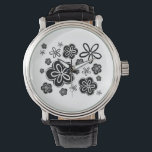 Oopsy Daisy Watch<br><div class="desc">A cheerful,  graphic retro daisy lineart design. © 2009 DesignerGal Designs. All Rights Reserved.</div>