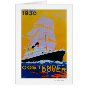 Oostende Dover Vintage PosterEurope