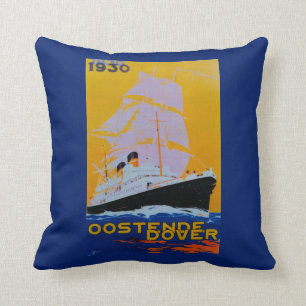 Oostende Dover Vintage PosterEurope Cushion
