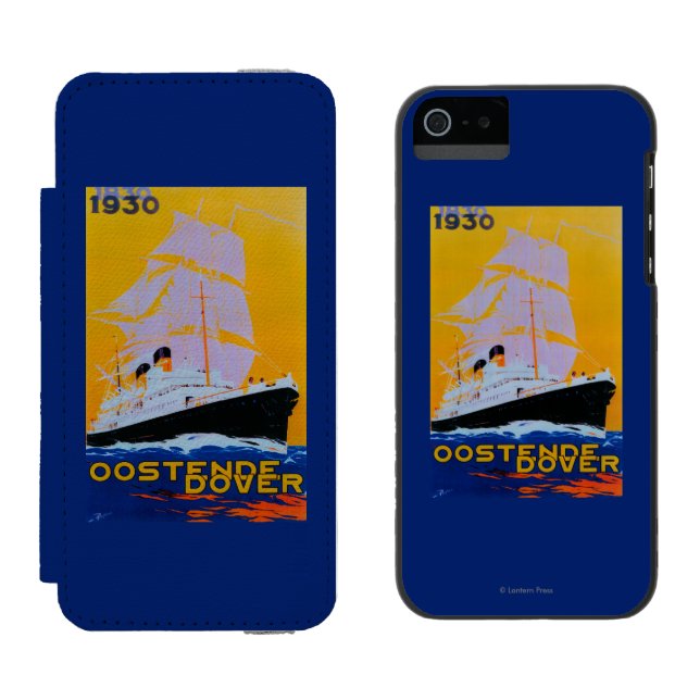 Oostende Dover Vintage PosterEurope Incipio iPhone Wallet Case (Side by Side)