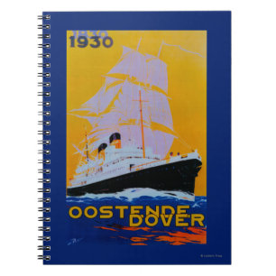 Oostende Dover Vintage PosterEurope Notebook