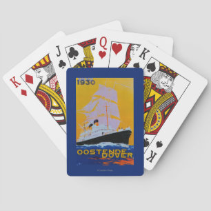 Oostende Dover Vintage PosterEurope Playing Cards