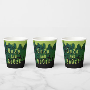 Ooze And Booze Scary Halloween Zombie Crawl Paper Cups