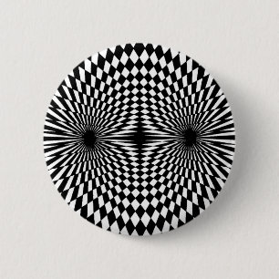 Op Art #12 6 Cm Round Badge