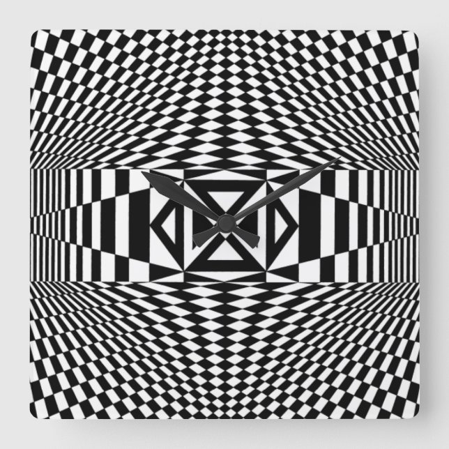 OP -Art #12 at Emporio Moffa Square Wall Clock (Front)
