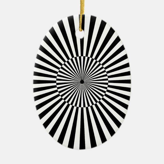 OP -Art #3  at Emporio Moffa Ceramic Tree Decoration (Front)