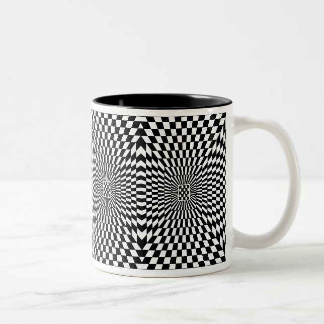 OP -Art #6  at Emporio Moffa Two-Tone Coffee Mug (Right)