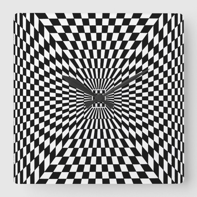 OP -Art #8 at Emporio Moffa Square Wall Clock (Front)