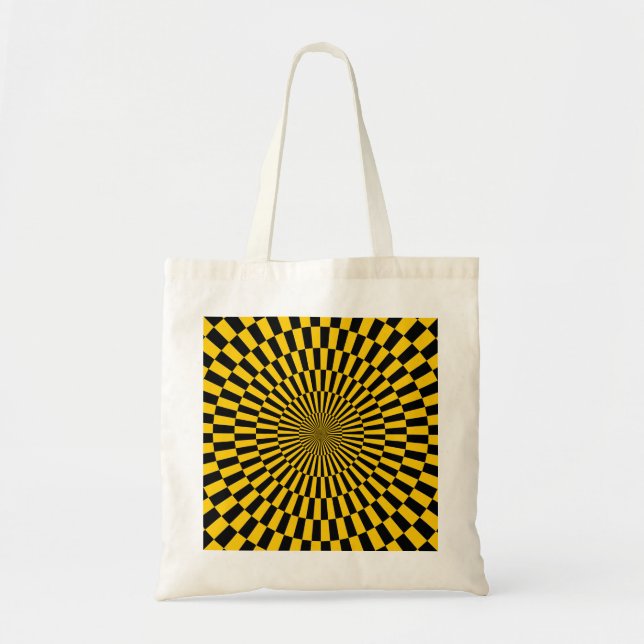 Op Art - Amber and Black Tote Bag (Front)