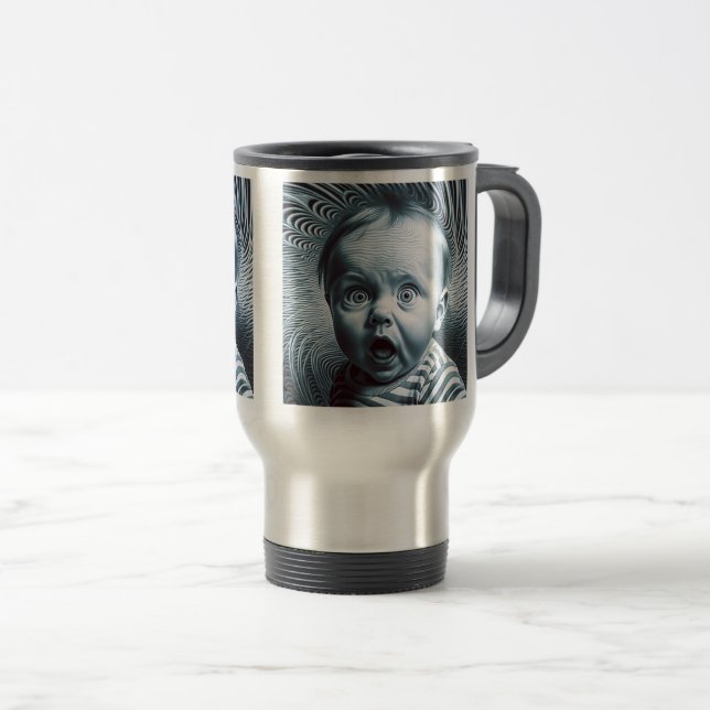 Op Art Baby Travel/Commuter Mug, 15 oz  Travel Mug (Front Right)