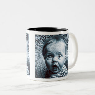 Op Art Baby Two-Tone Mug, 11 oz  Coffee Mug