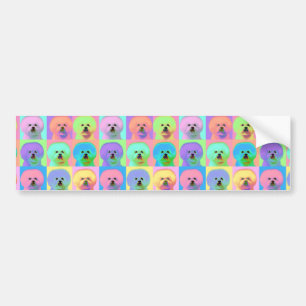 Op Art - Bichon Frise - Cody Bumper Sticker