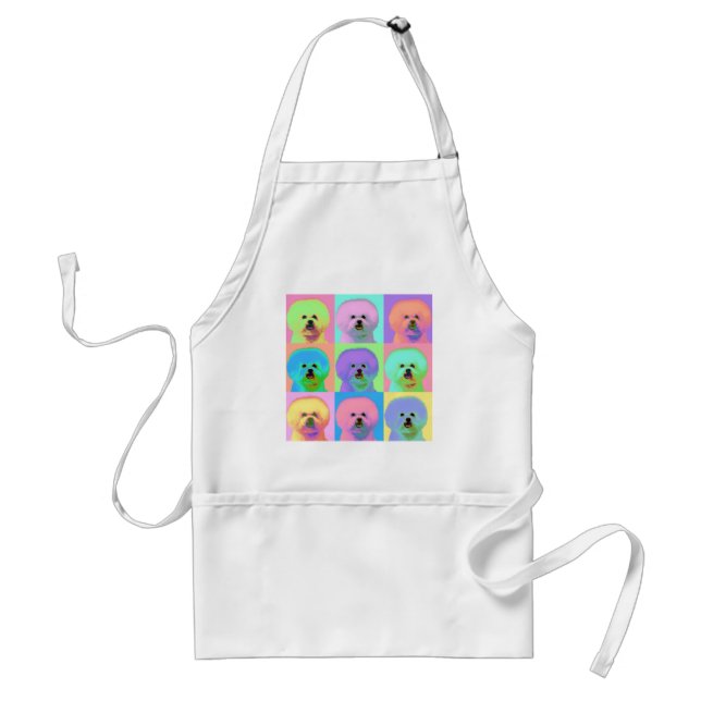 Op Art - Bichon Frise - Cody Standard Apron (Front)