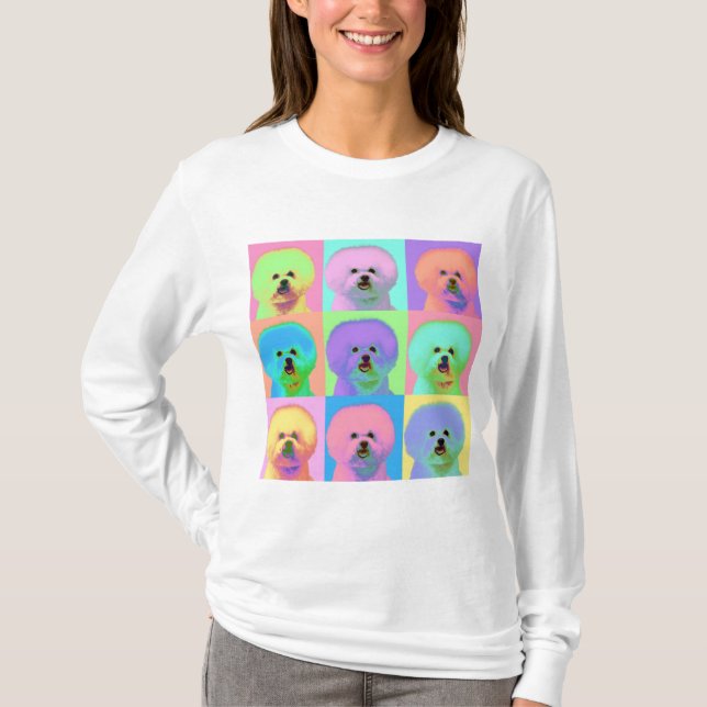 Op Art - Bichon Frise - Cody T-Shirt (Front)