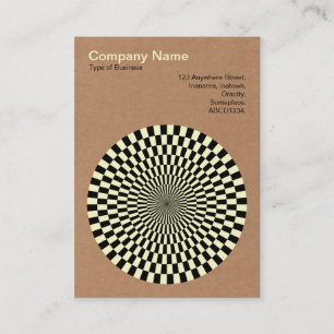 Op Art - Black and Cream - Cardboard Business Card