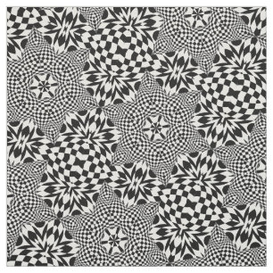Op Art Black and White Fabric