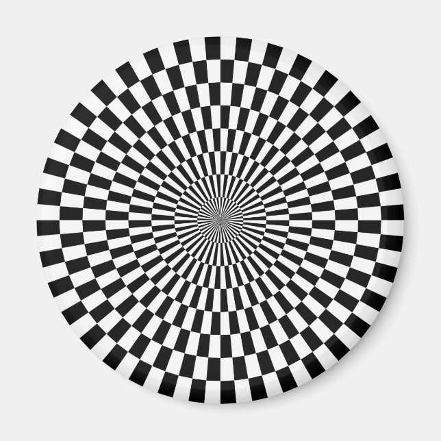 Op Art - Black and White Magnet (Front)