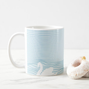 OP Art Blue Swan Drift Mug