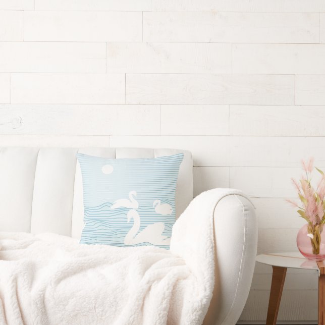 OP Art Blue Swan Drift Mug Cushion (Couch)