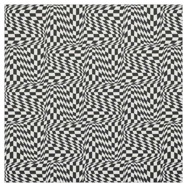 Op Art Checks Fabric (Swatch)