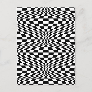 Op Art Checks Postcard