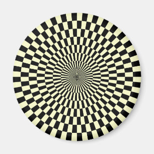 Op Art - Cream and Black Magnet