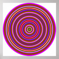 Op Art Homage to CT Multicolor Concentric Circles