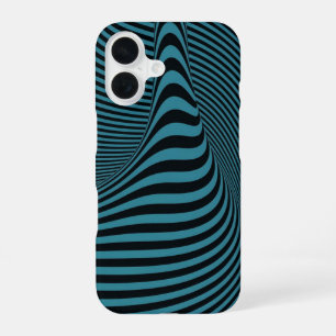 Op Art Hypnotic Liquid Waves iPhone 16 Case