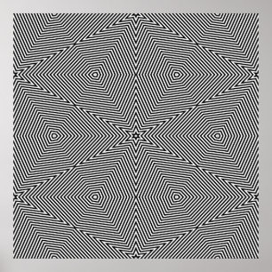 Op Art Only Symmetrical Shapes 06 Poster