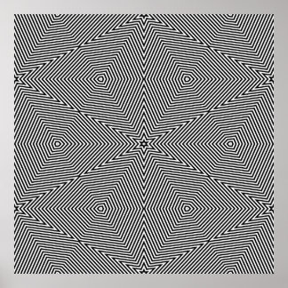 Op Art Only Symmetrical Shapes 06 Poster
