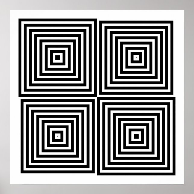 Op Art Only Symmetrical Shapes 08 Poster (Front)