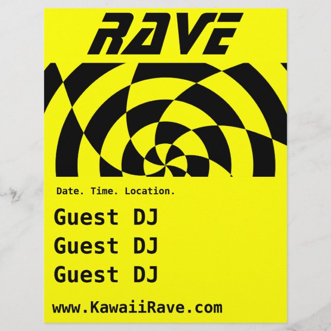 Op Art Rave Custom Flyer (Front)