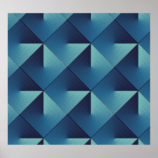 Op Art Rhombuses: Stylish Poster