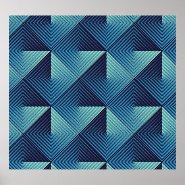 Op Art Rhombuses: Stylish Poster (Front)