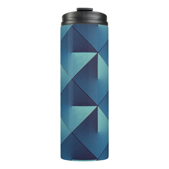 Op Art Rhombuses: Stylish Thermal Tumbler (Front)
