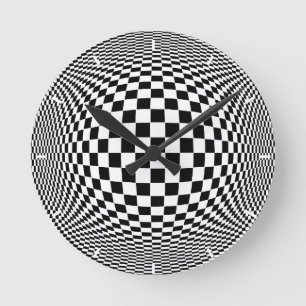 Op Art Round Clock