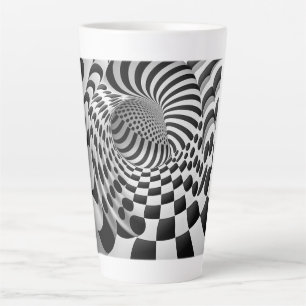 Op Art Tunnel Latte Mug 