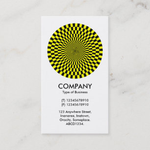 Op Art - Yellow and Black Business Card